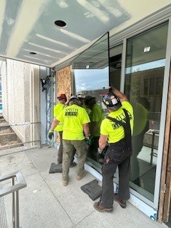 install glass panels west side